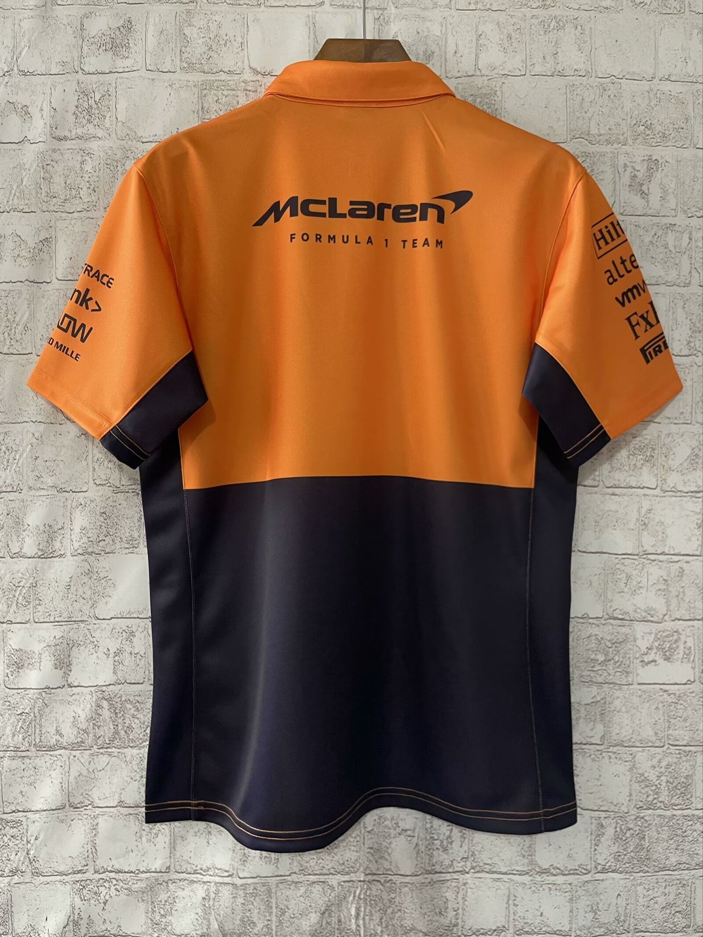 McLaren F1 2024 Team Polo Shirt – Papaya Orange with Collar (S–5XL, Unisex)