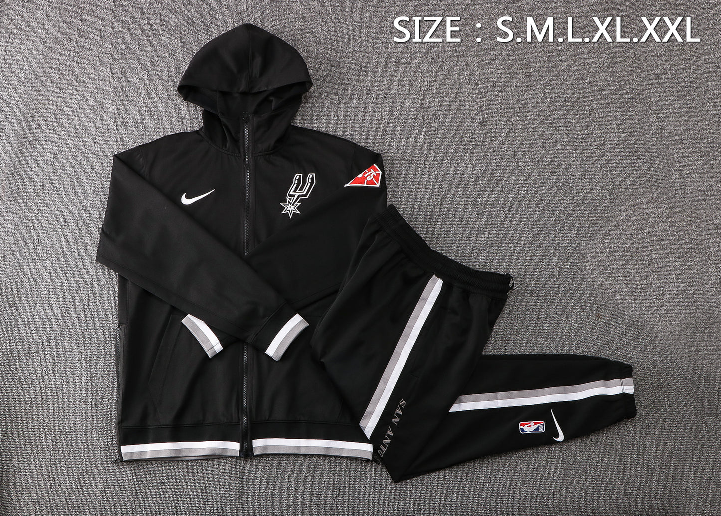 NBA San Antonio Spurs Black Tracksuit – Hoodie & Pants (S to 2XL)