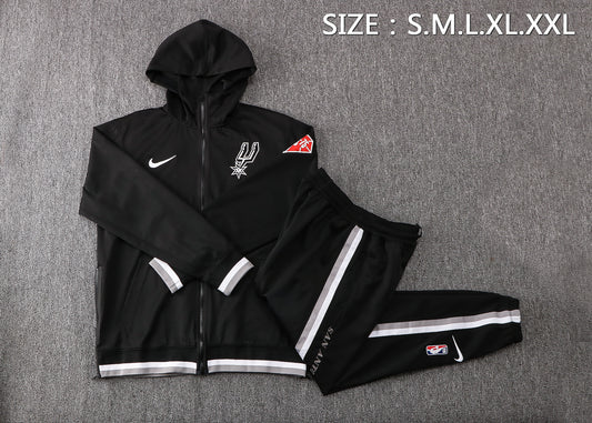 NBA San Antonio Spurs Black Tracksuit – Hoodie & Pants (S to 2XL)