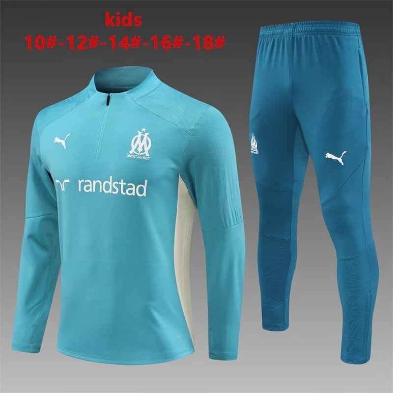 Olympique Marseille Kids Training Suit – Teal Edition