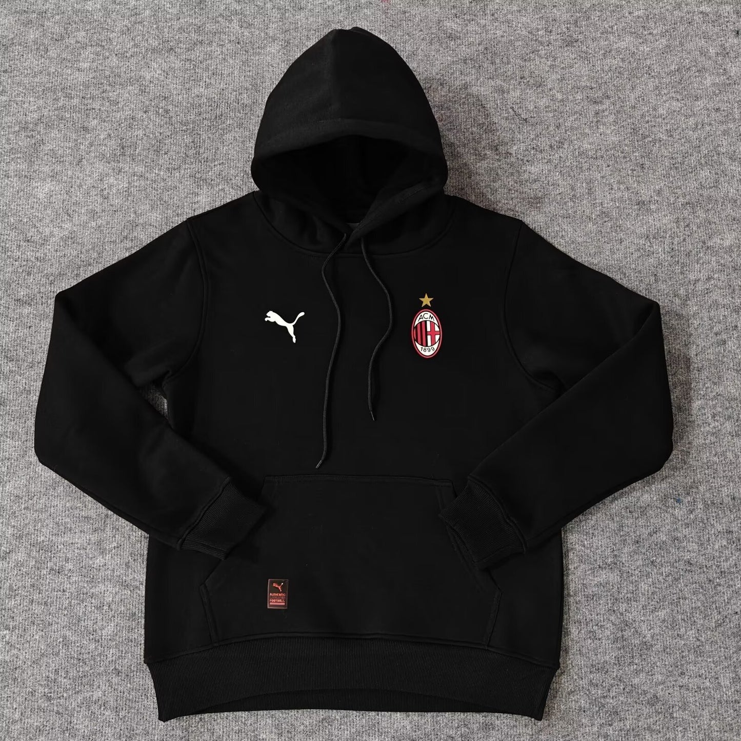 Puma x AC Milan Fleece Lined Hoodie – Official Football Fan Pullover Sweatshirt – Men’s Casual Wear – Sizes S-3XL – Black, White, Navy, Grey & Red