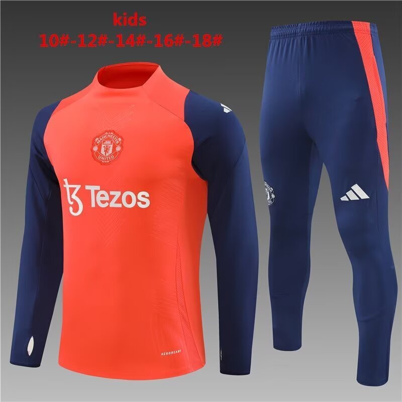 Manchester United Kids Training Suit – Red & Blue Edition