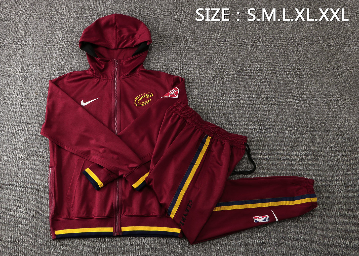 NBA Cleveland Cavaliers Red Tracksuit – Hoodie & Pants (S to 2XL)