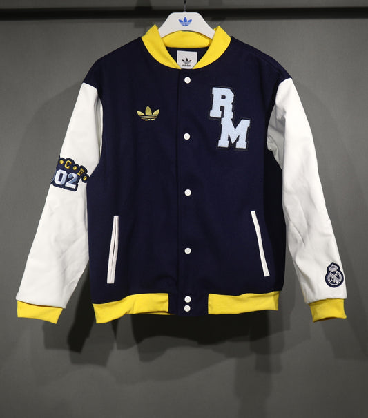 25/26 Real Madrid Leisure Culture Campus Style Baseball Jacket (S–2XL)