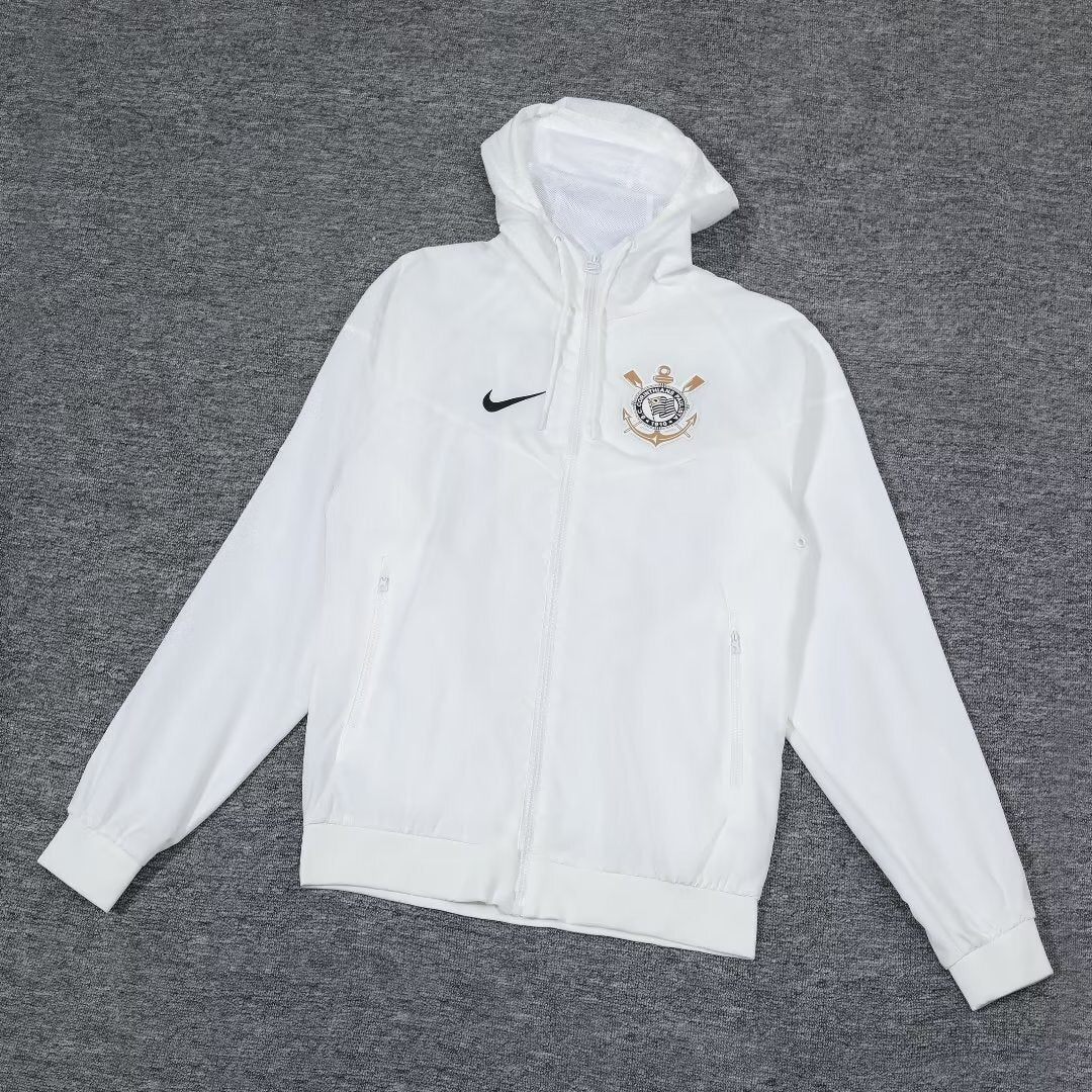 Corinthian White Windbreaker