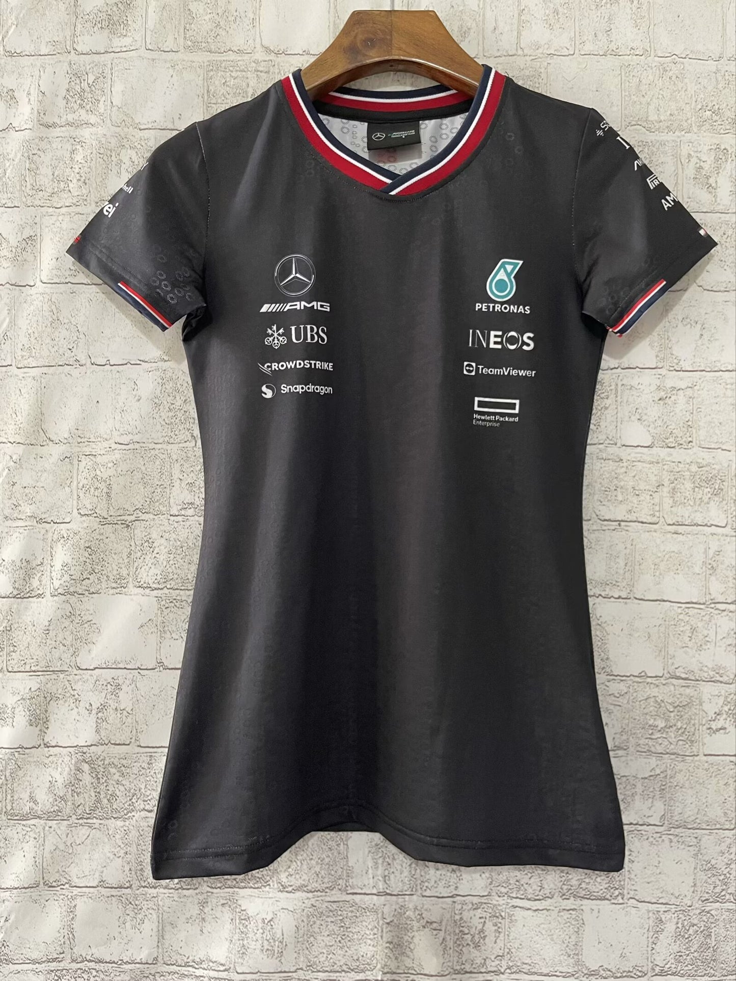 Mercedes AMG Petronas F1 Women’s T-Shirt – Black 2024 Edition (S–XL)