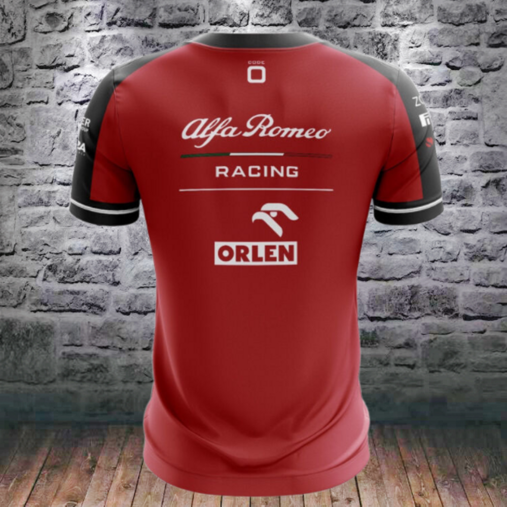 Alfa Romeo F1 Team Racing T-Shirt – Red/White/Black Edition S–5XL