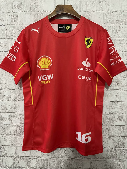 Scuderia Ferrari F1 2024 Team T-Shirt – Charles Leclerc #16 (S–5XL)