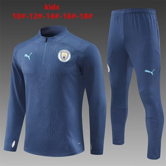 Manchester City Kids Training Suit – Navy Blue