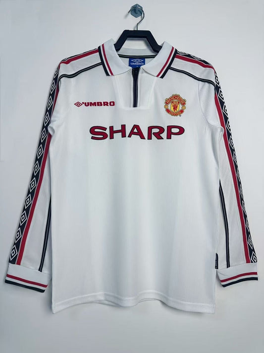 Retro 1998 Manchester United commemorative edition long sleeved S-XXL