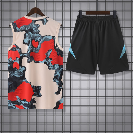 Bayern Munich 25/26 Sleeveless Training Suit – Modern Red & Blue Design