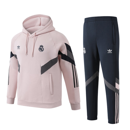 Real Madrid Star Same Three Leaf Retro Velvet Hoodie Set