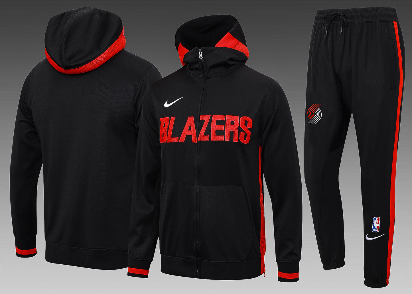 NBA Portland Trail Blazers Black Tracksuit – Hoodie & Pants