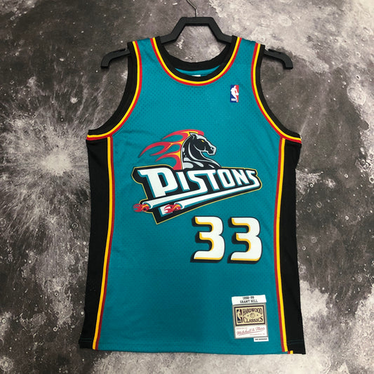 MN hot-pressed vintage jersey: SW Pistons 98 season 33 Hill