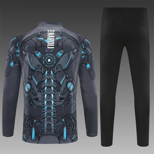 25/26 Napoli Black-Gray Half-Zip Training Suit