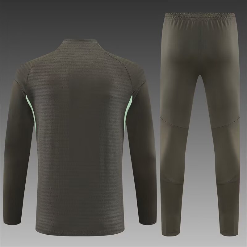 Real Madrid Khaki Half Pull Training Suit S-XXL