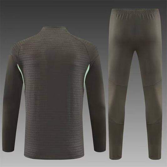 Real Madrid Khaki Half Pull Training Suit S-XXL
