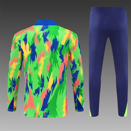 Brazil 25/26 Blue Green Half-Zip Training Suit