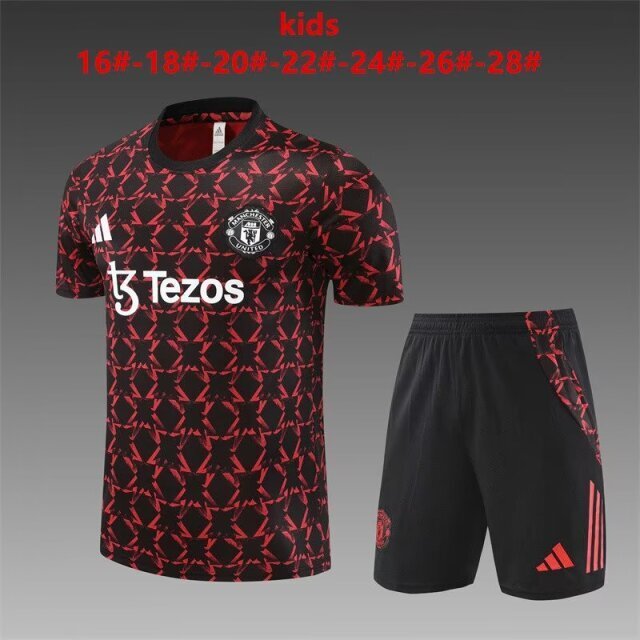 Kids Manchester United Pre-Match Set – Black/Red