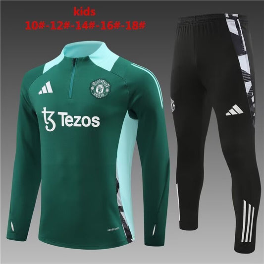 Manchester United Kids Training Suit – Green Edition