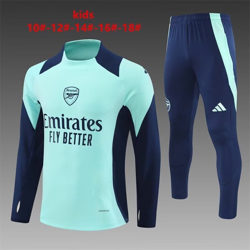 Arsenal Kids Training Suit – Mint & Navy Edition