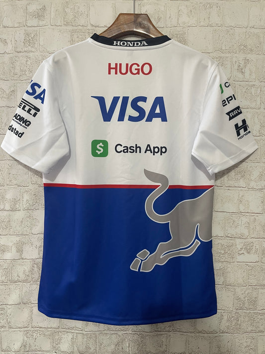 Visa Cash App RB Formula 1 Team T-Shirt – White & Blue (Unisex)