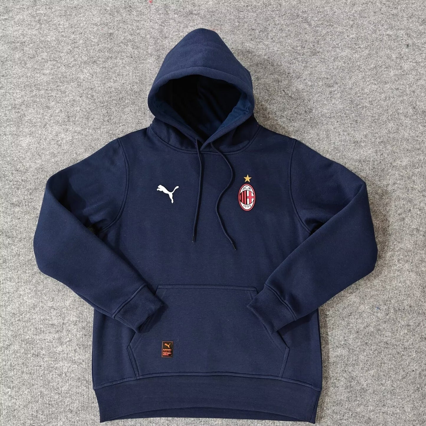 Puma x AC Milan Fleece Lined Hoodie – Official Football Fan Pullover Sweatshirt – Men’s Casual Wear – Sizes S-3XL – Black, White, Navy, Grey & Red
