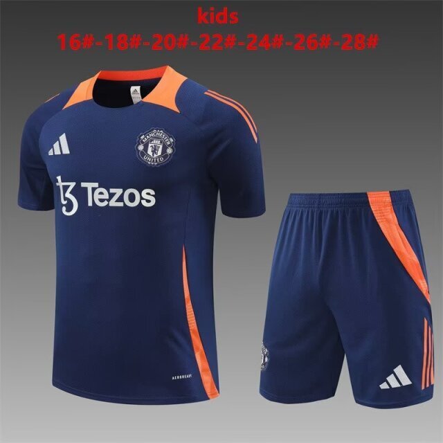Kids Manchester United Training Set – Navy/Orange