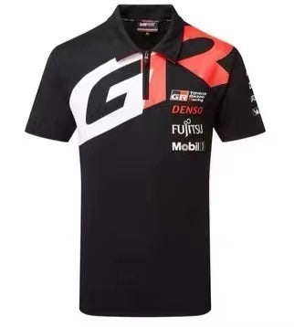 Toyota Gazoo Racing Team Polo Shirt – Black/Red (S–5XL, Unisex)