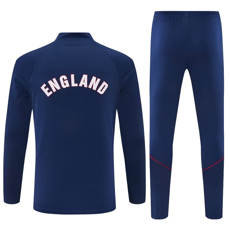2026/27 England Royal Blue Half Pull Training Suit Soccer