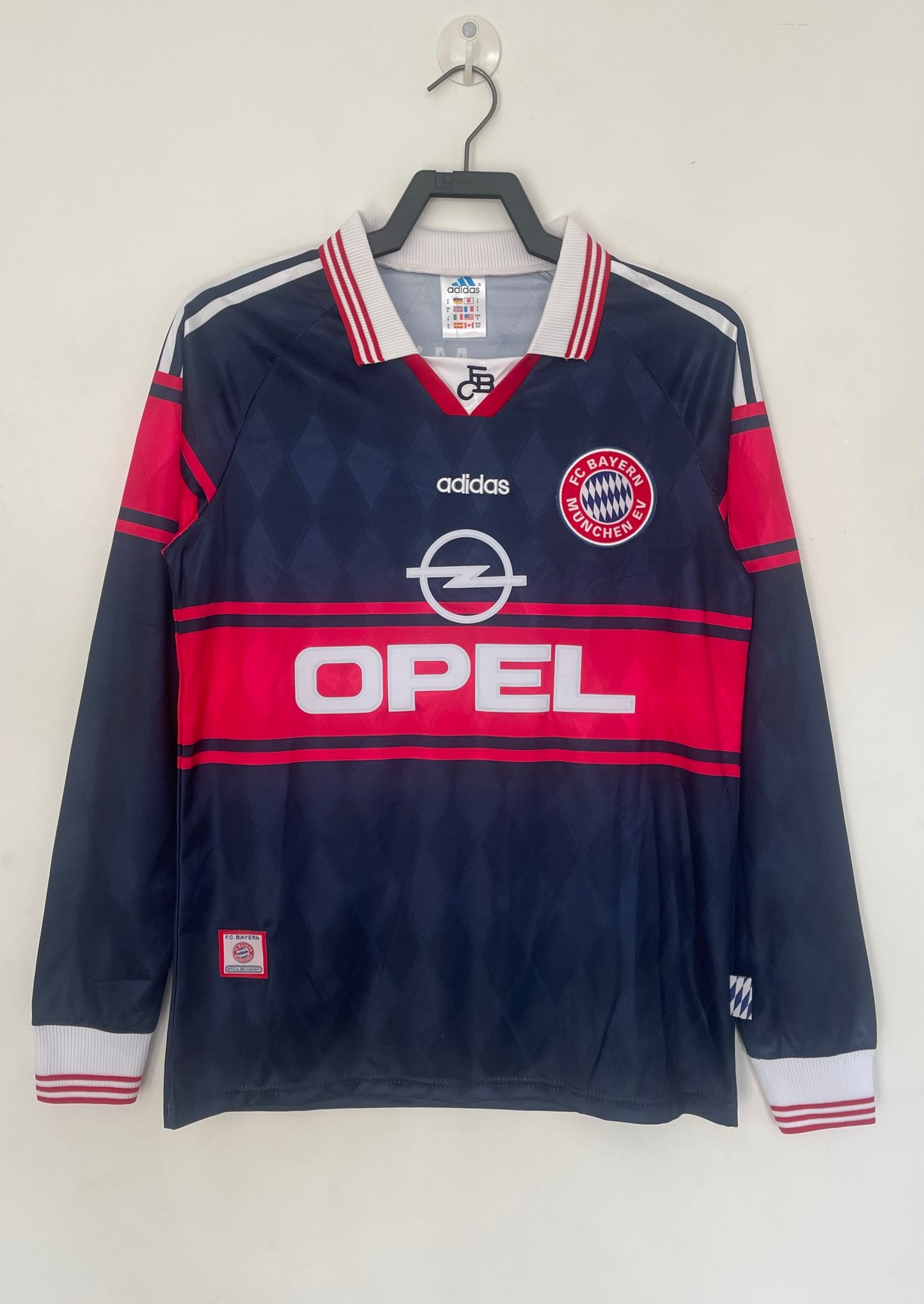 Retro 1997/99 Bayern home long sleeved S-XXL