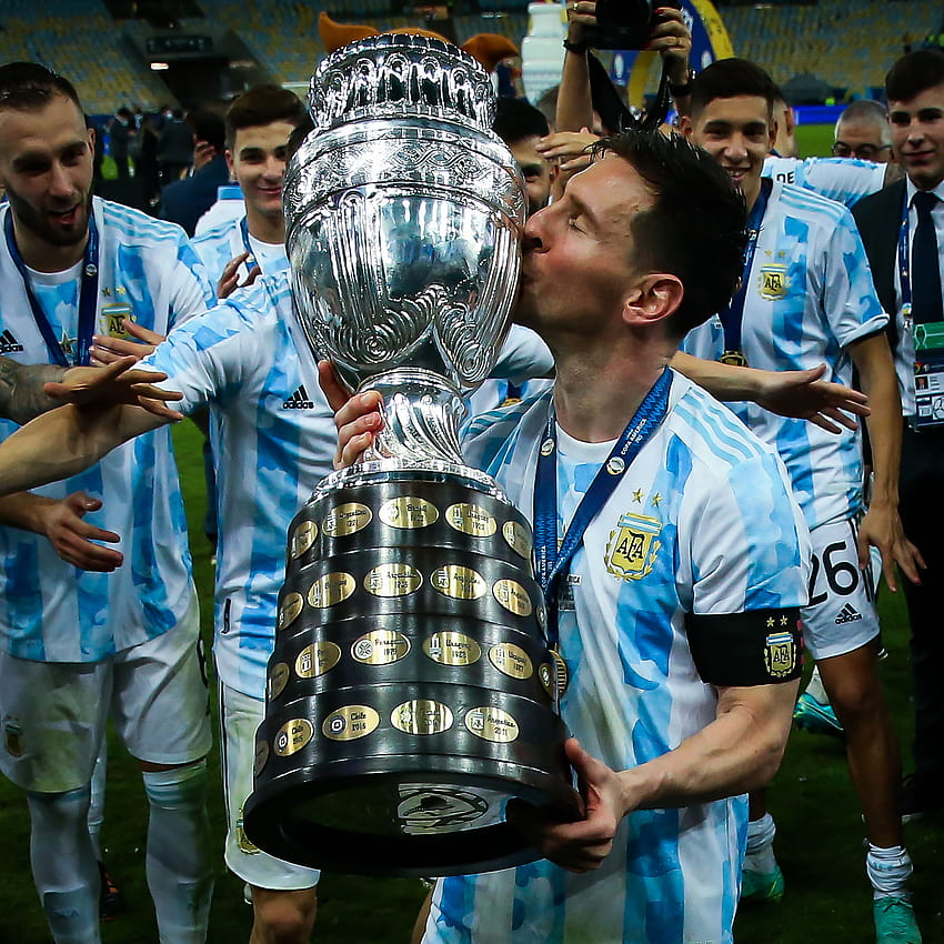 Retro 2021 Copa America Champion Argentina Home Player Edition