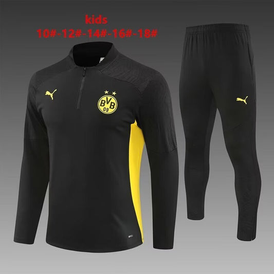 Borussia Dortmund Kids Training Suit – Black & Yellow