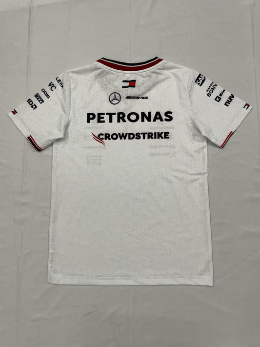 Mercedes AMG Petronas F1 Kids T-Shirt – White 2024 Edition