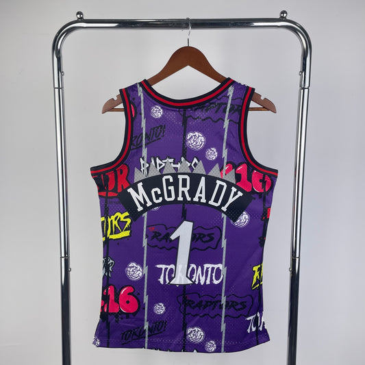 MN Heat Pressed Vintage Jersey: SW Raptors 98/99 Season Graffiti 1 # McGrady