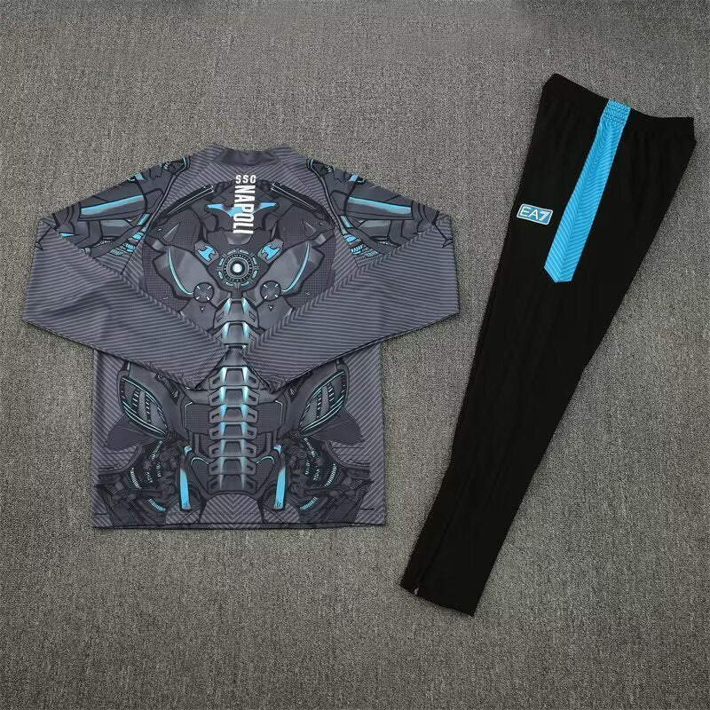 25/26 Napoli Black-Gray Half-Zip Training Suit