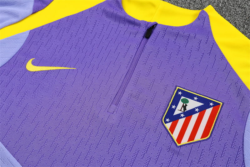 2025/26 Atletico Madrid Purple Half Pull Training Suit (Adults&Kids)