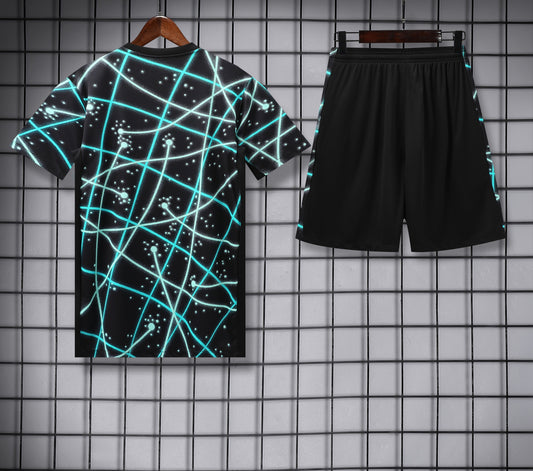 Inter Milan 25/26 Training Suit – Black & Neon Blue