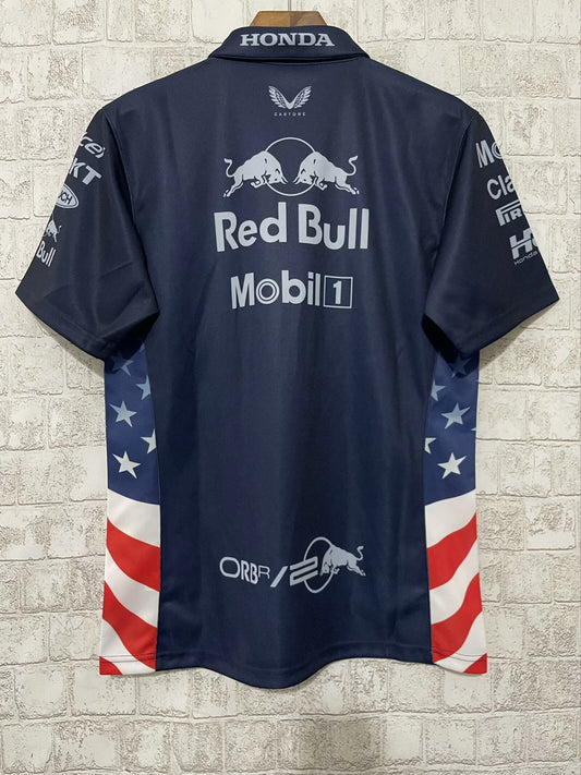 Red Bull Racing F1 2024 Team Polo Shirt – USA Edition (S–5XL, Unisex)