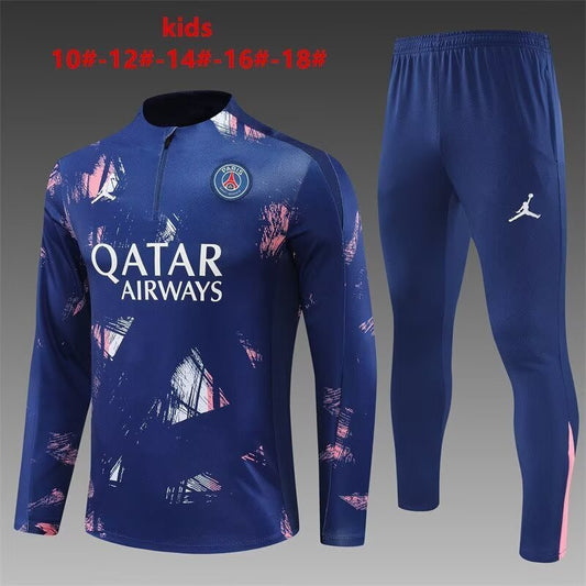 Paris Saint-Germain Kids Training Suit – Navy/Pink Edition