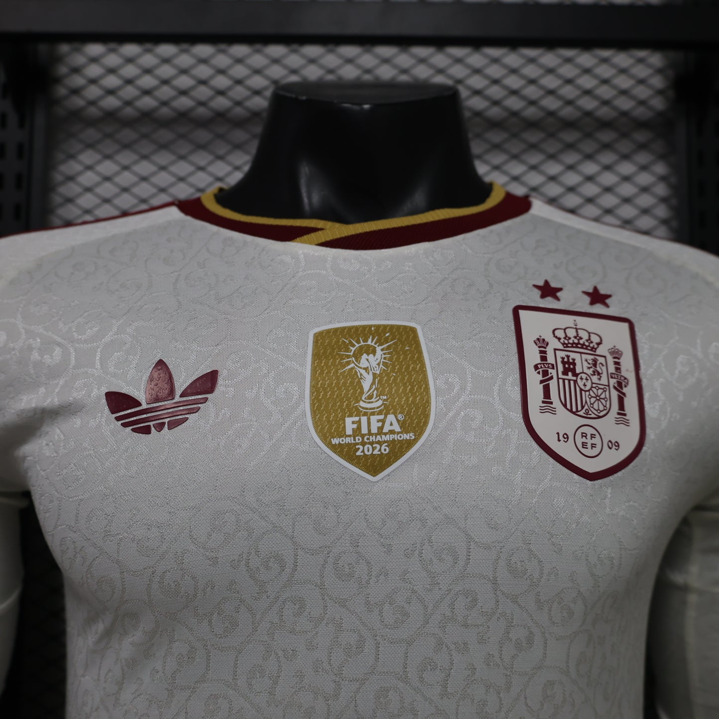 2026 Spain away long sleeved 2-star With World Champions Patch Player version World Cup jersey S-3XL