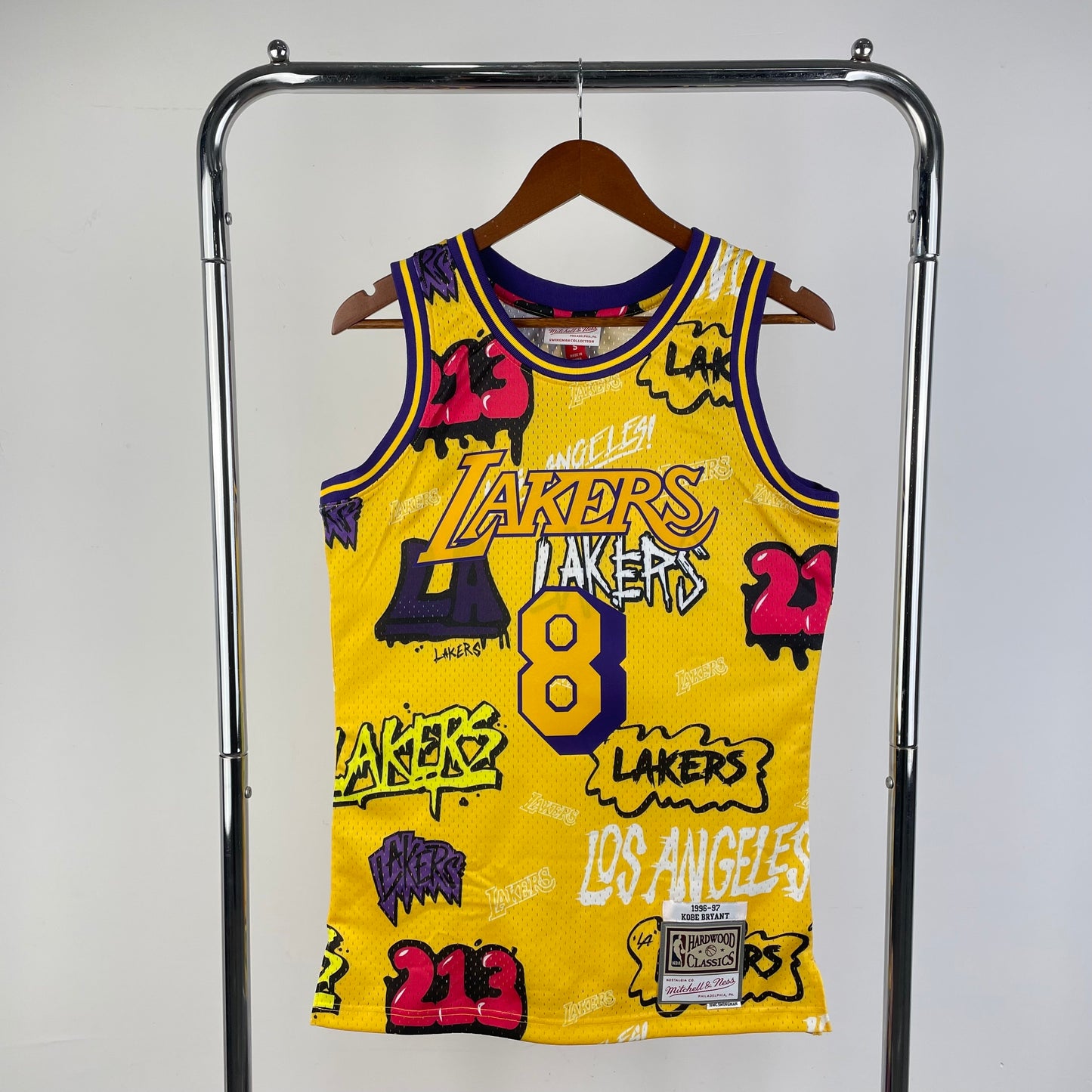MN Heat Pressed Vintage Jersey: SW Lakers' 96/97 Season Graffiti 8 # Kobe
