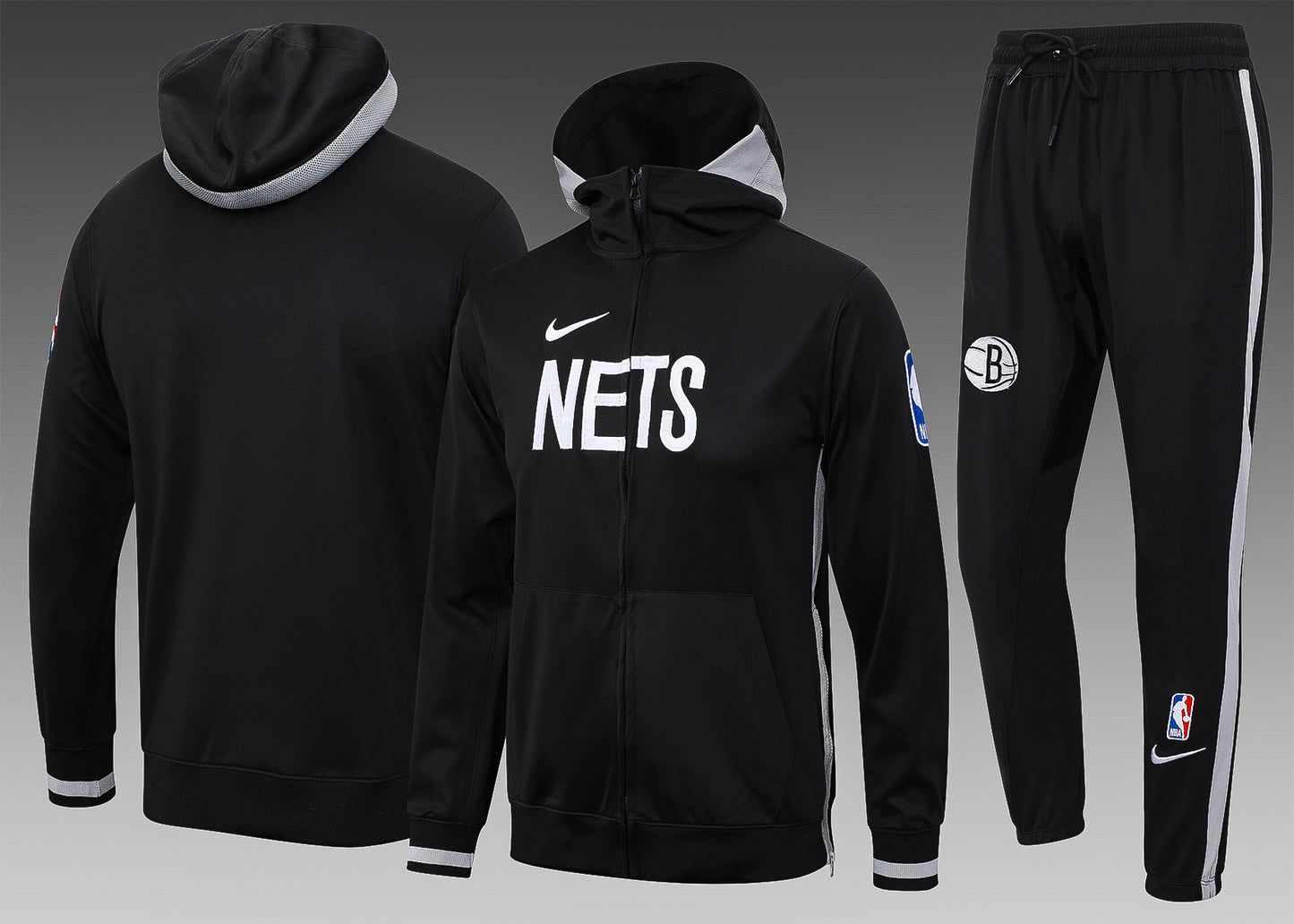 NBA Brooklyn Nets Black Tracksuit – Hoodie & Pants