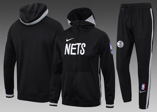 NBA Brooklyn Nets Black Tracksuit – Hoodie & Pants