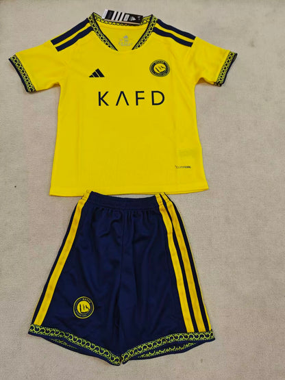 2026/27 Kids Al-Nassr Home fan version Soccer Jersey&Size 16-30