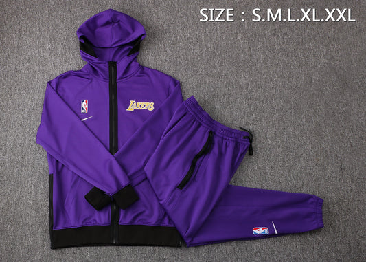 NBA Los Angeles Lakers Purple Tracksuit – Hoodie & Pants (S to 2XL)
