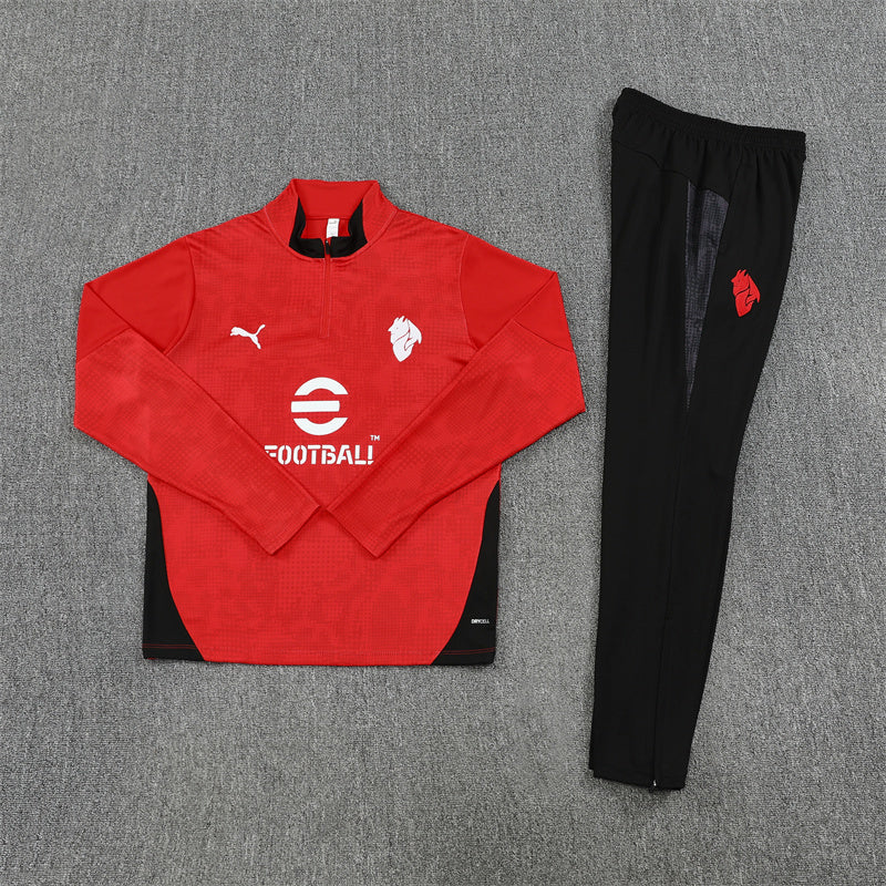 2025/26 AC Milan Red Half Pull Training Suit (Adults&Kids)