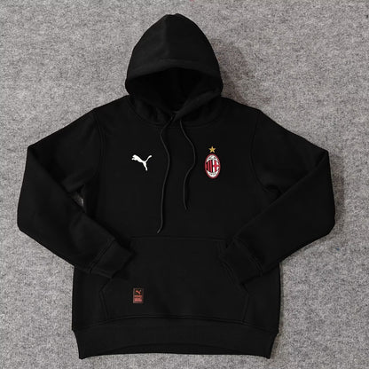 Puma x AC Milan Fleece Lined Hoodie – Official Football Fan Pullover Sweatshirt – Men’s Casual Wear – Sizes S-3XL – Black, White, Navy, Grey & Red