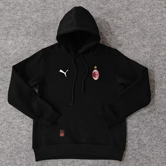 Puma x AC Milan Fleece Lined Hoodie – Official Football Fan Pullover Sweatshirt – Men’s Casual Wear – Sizes S-3XL – Black, White, Navy, Grey & Red