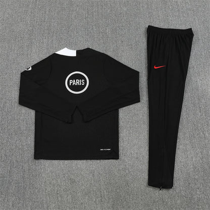 2025/26 PSG Black Half Pull Training Suit (Adults&Kids)